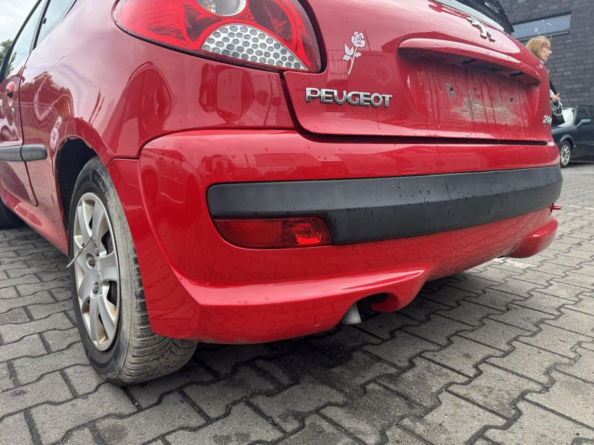 Peugeot 206+ original Stossf&auml;nger Sto&szlig;stange hinten KKN Rot Aden Bj.2010